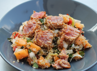 Salade Quinoa tataki thon