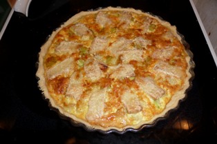 Tarte jambon chevre courgette