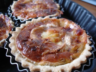 Tartelettes oignons chevre