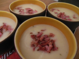 Velouté aux panais et aux poires